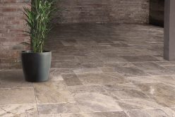 argento travertine natural stone floor