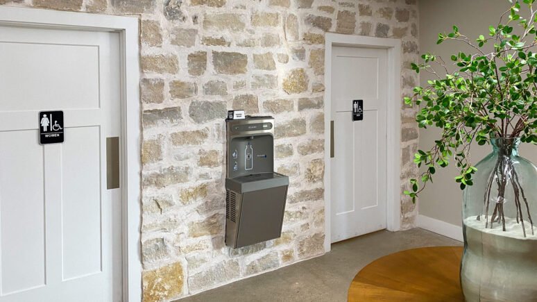 Bella Recs thin veneer installed on interior wall